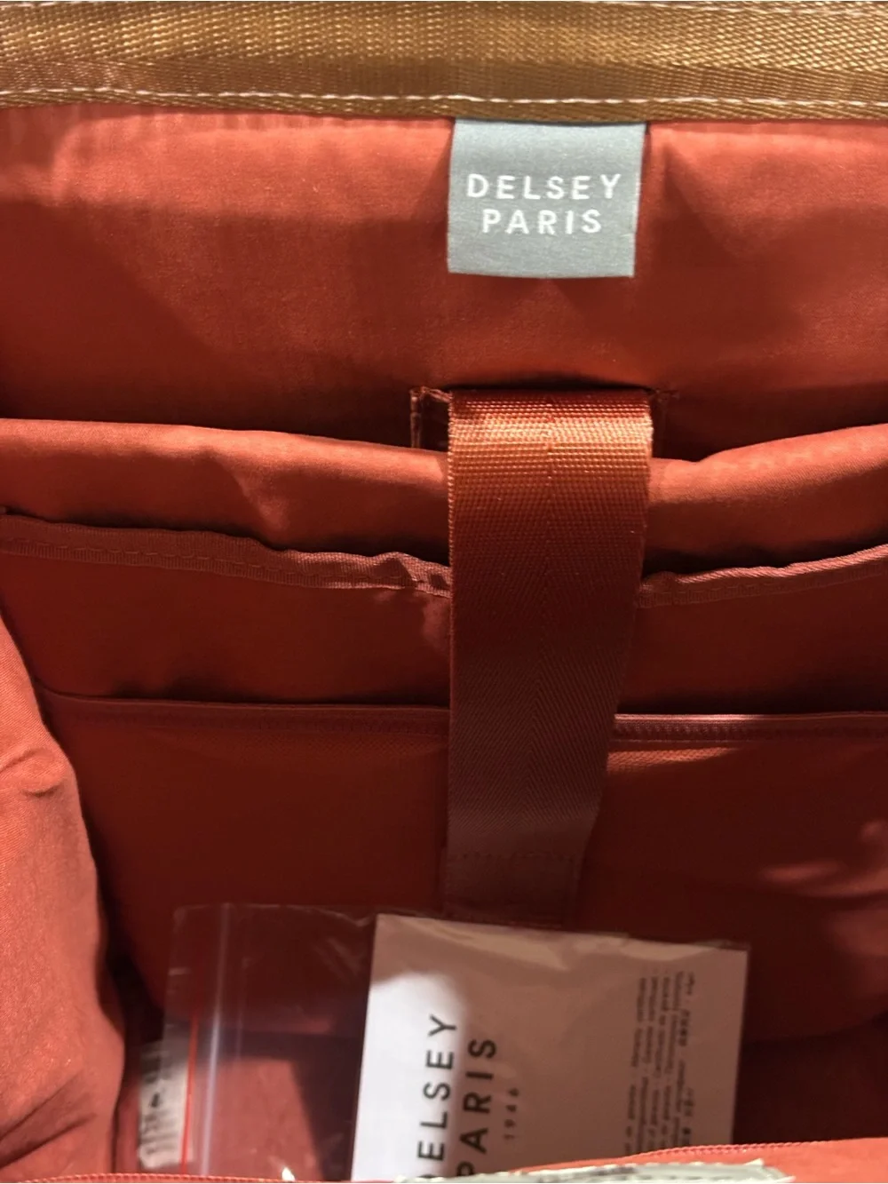 DELSEY Paris Men's Cream & Tan Travel Backpack